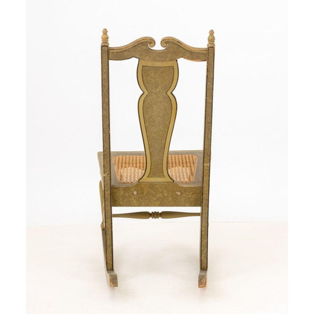 Brown Aesthetic Movement Style Painted Rocking Chair For Sale - Image 8 of 8
