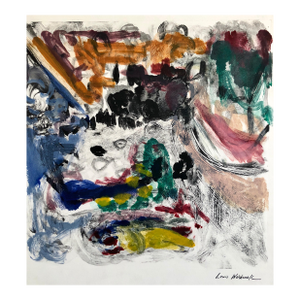 Louis WolchonokAbstract Expressionist Oil Painting Modern Monoprint WPA Jewish Artist