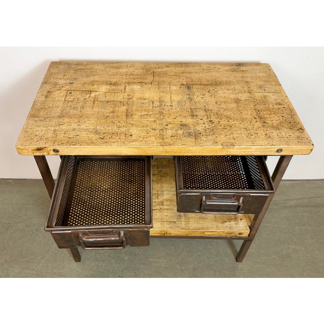 Vintage Industrial Worktable, 1960s For Sale - Image 16 of 18