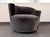 Contemporary Sculptural Weiman Swivel Lounge Chairs in the Manner of Vladimir Kagan – Pair – Belgian Mohair – 1970s For Sale - Image 3 of 11