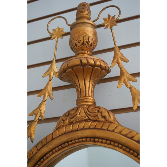 Gold Gilt Frame Italian Style Mirror For Sale - Image 4 of 9