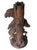 Brown Black Forest Handcarved Deer Sculpture Vase Holder, 1920s-1940s For Sale - Image 8 of 10