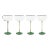Sachi Green & Amber Cocktail / Martini Glasses, Set of 4 For Sale