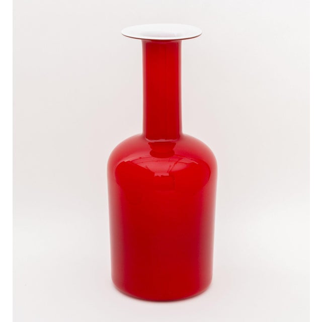 Contemporary Collection of Three Otto Brauer for Kastrup Holmgaard Glass "Gulvvase" Vases For Sale - Image 3 of 10