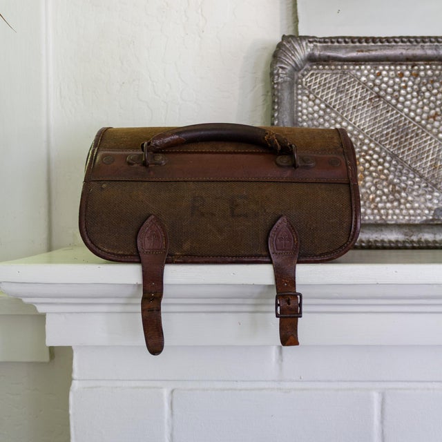 Antique British Woods Lawn Bowls With Canvas and Leather Bowling Case For Sale - Image 10 of 18