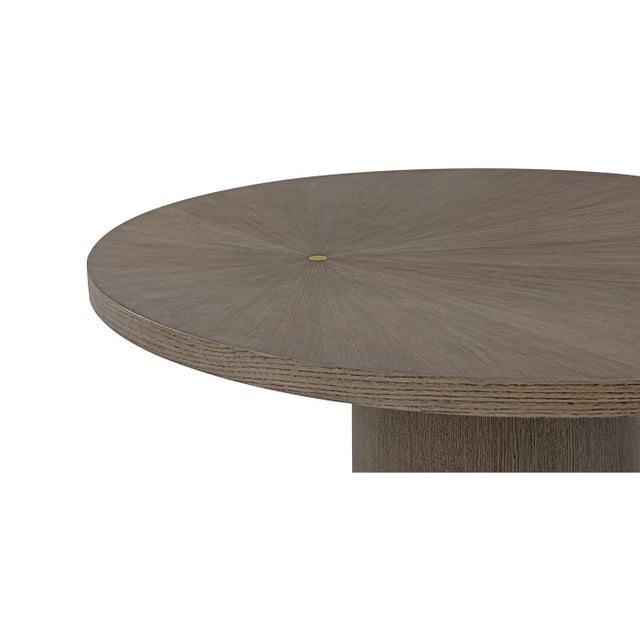Round Hollywood Regency Dining Table - Dark Mink For Sale - Image 4 of 6