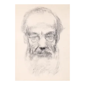 1940s "Dr. Heinrich Braun 4" Collotype by Kathe Kollwitz