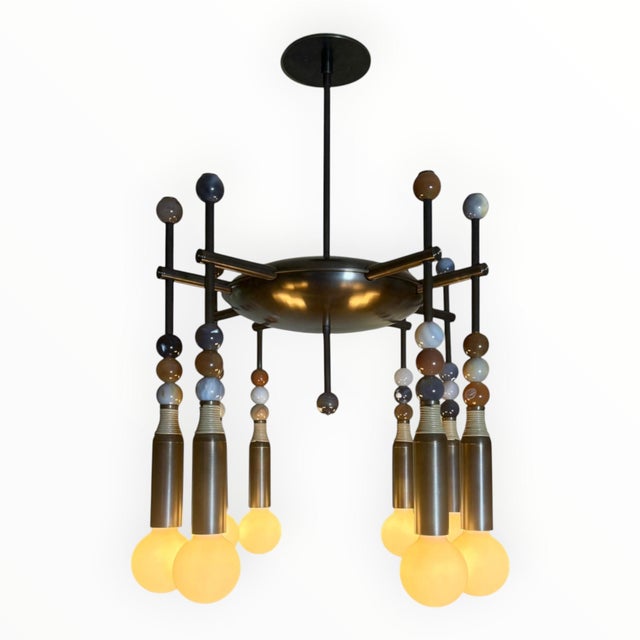 Mid-Century Modern Apparatus Studio Talisman 8-Light Chandelier For Sale - Image 3 of 9
