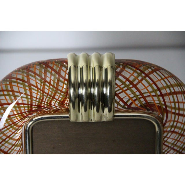 Photo Frame in Red Filigree Murano Glass, 2000s For Sale - Image 4 of 17