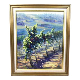 Original Signed Oil Painting "Grape Vine" by Elena Morris For Sale
