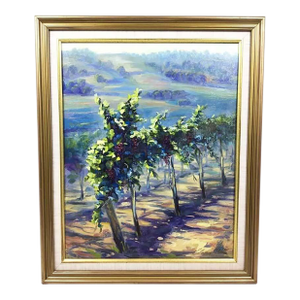 Original Signed Oil Painting "Grape Vine" by Elena Morris