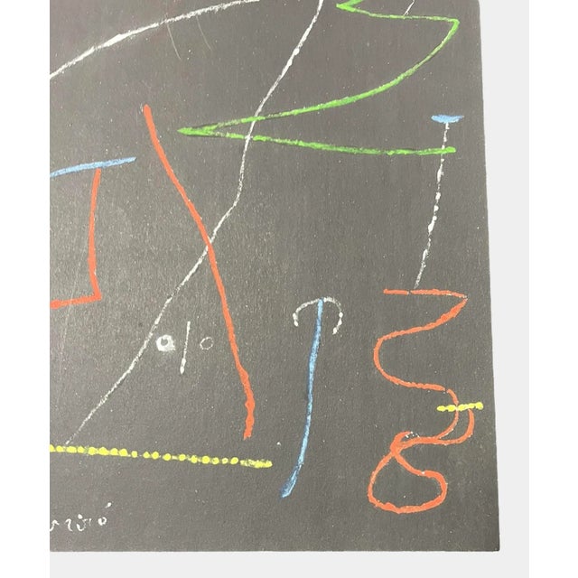 1950s Joan Miro Abstract Art Untiled Pochoir 1958 Print From XXe Siècle For Sale - Image 5 of 5