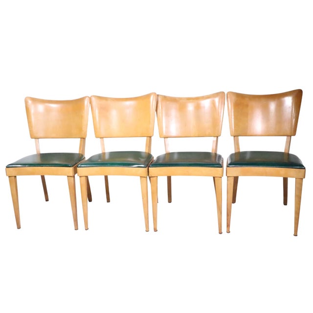Heywood-Wakefield Set of Four Mid 20th Century Heywood Wakefield Dining Chairs M -555a For Sale - Image 4 of 13