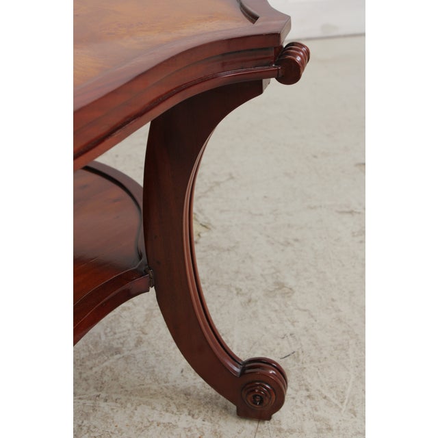 Gorgeous Burl Wood 2 Tier Coffee Table For Sale - Image 14 of 16