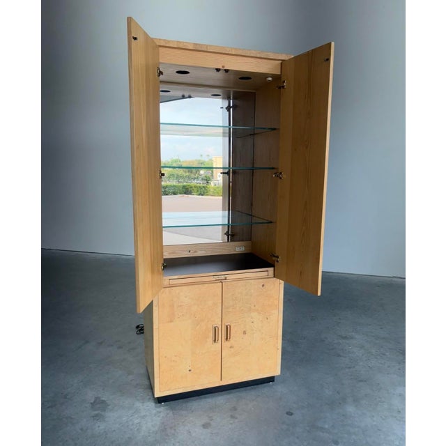 Henredon Scene Two Burlwood Dry Bar Cabinet For Sale - Image 11 of 15