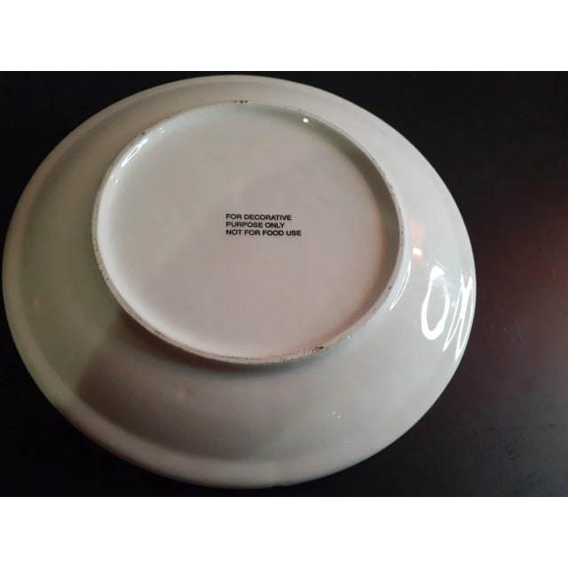 This is a Glazed Porcelain 3D Tree Relief likely Italian 8" Plate. Procured at an auction