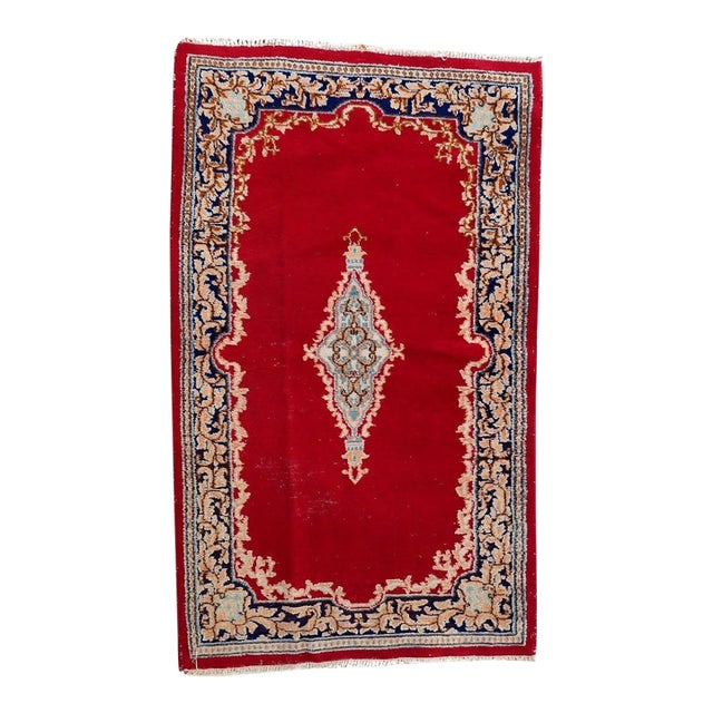 1950s, Vintage 1950s Persian Kerman Rug 2' X 4' For Sale
