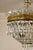 Gold Vintage Empire Style Bohemian Crystal Ceiling Light, 1940s For Sale - Image 8 of 12