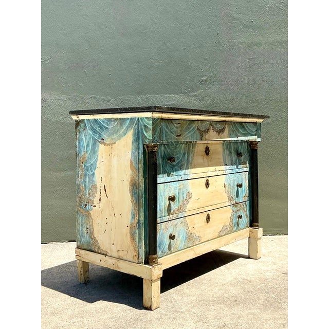 Vintage Hand-Painted Drapery Swag Motif Dresser For Sale - Image 15 of 16