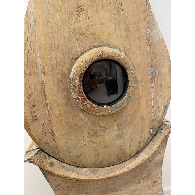 19c Swedish Antique Painted Mora Clock For Sale In New Orleans - Image 6 of 9