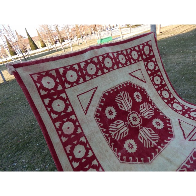 Vintage Turkish Kars Rug 6′6″ × 10′2″ For Sale - Image 10 of 13