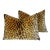 Scalamandre Silk Leopardo Leopard Velvet Feather/Down Pillows 24" X 14" - Pair For Sale