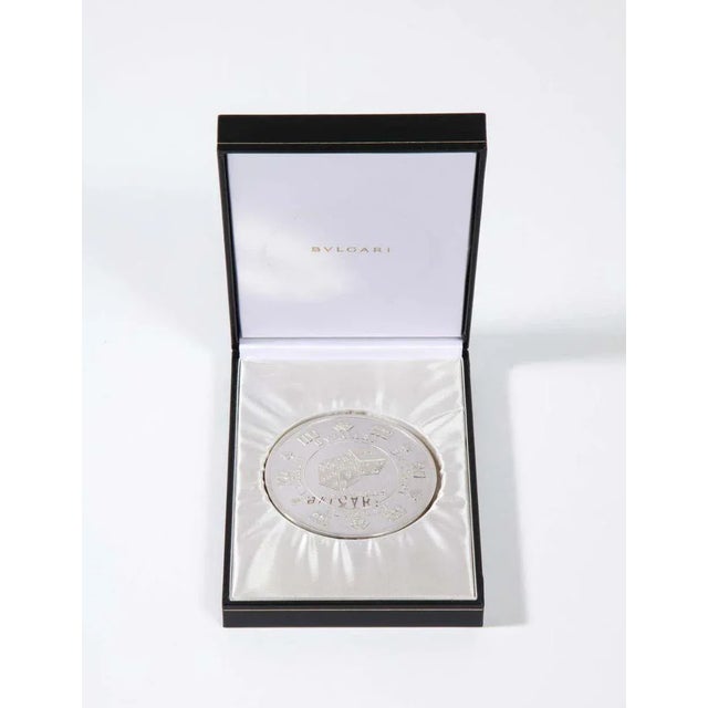 Vintage Bvlgari Sterling Silver Oversized "Vegas" Casino Paper Weight Coin For Sale - Image 10 of 12