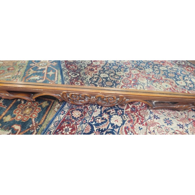 Large 1940s Mahogany Carved Mantel Mirror For Sale - Image 4 of 13