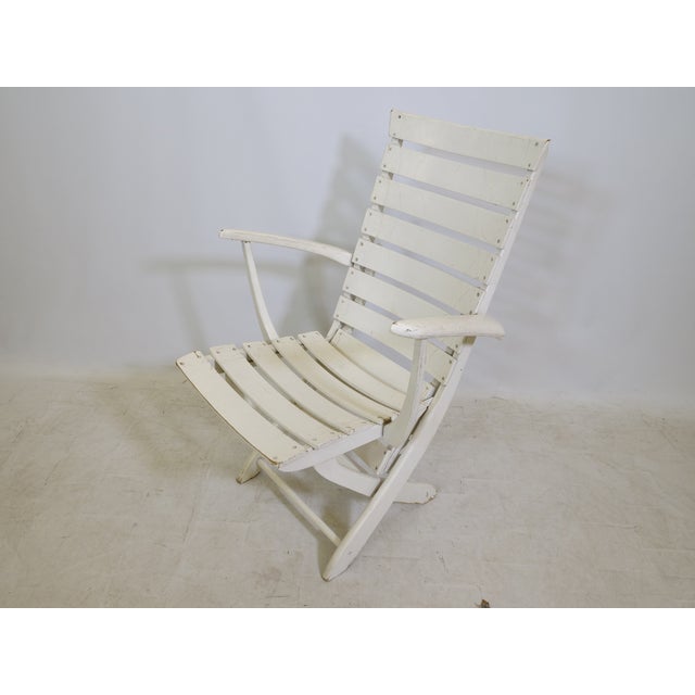 1970s Mid-Century Wooden Riviera Deck Chair from Triconfort, 1970s For Sale - Image 5 of 16
