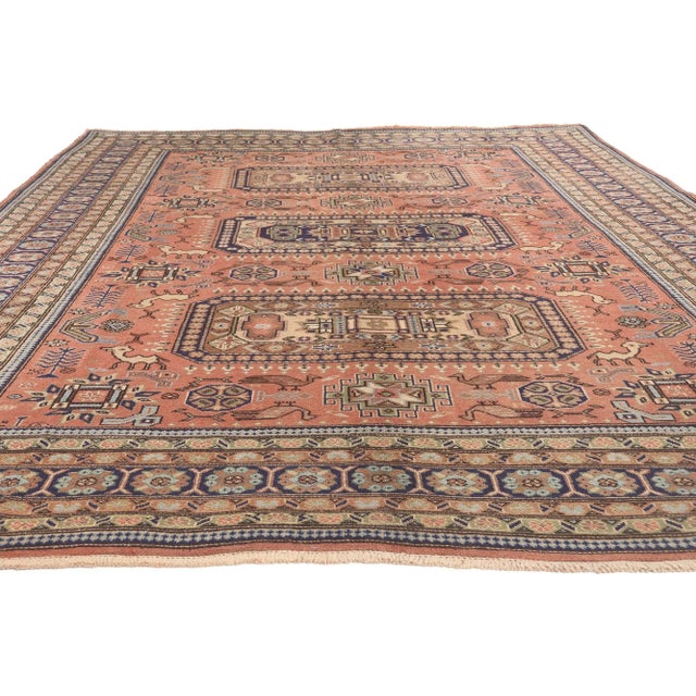 Tribal Mid 20th Century Vintage Persian Ardabil Rug - 07'04 x 10'01 For Sale - Image 3 of 9