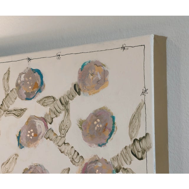 Shabby Chic Trellis Is an Expressionistic Original Painting by Mary Kaiser. For Sale - Image 3 of 3