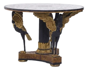 Pietra Dura Hollywood Regency Inlaid Stone Center Table