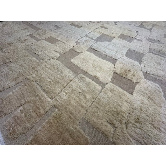 Rh Ilyas Hand-Knotted Wool Rug — 10' × 14' Camel | 100% Wool | Sculpted Texture For Sale - Image 15 of 18