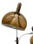 Dutch Dijkstra chrome and brown 2-arm globe floor lamp 2-arms Dijkstra globe floor lamp Height-adjustable metal lamp with...