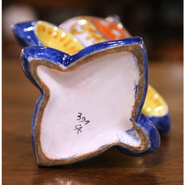 19th Century French Faience Alcide Chaumeil Fleur-De-Lys Vase For Sale - Image 10 of 10