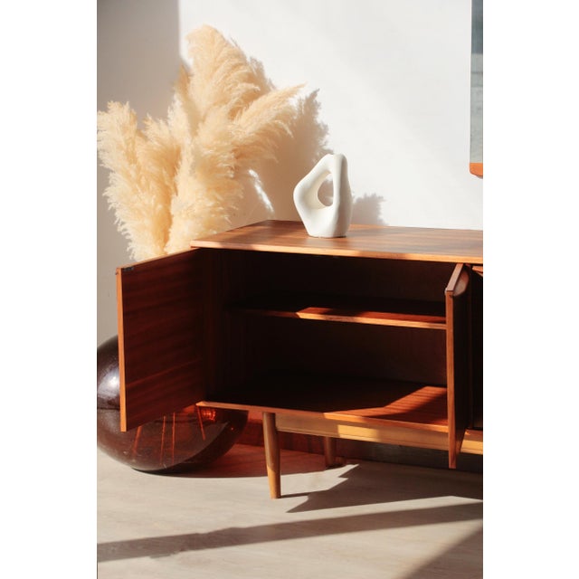 1960s Vintage Zebrano and Walnut Sideboard from Morris of Glasgow, 1960s For Sale - Image 5 of 18