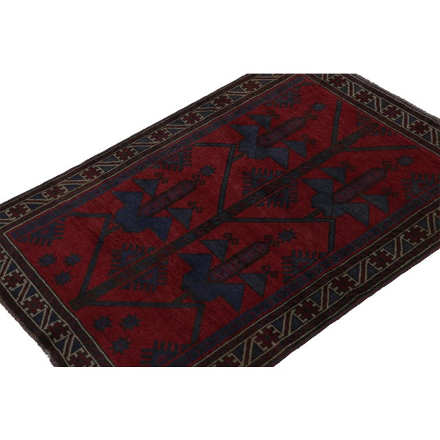Hand knotted in wool, this 5x6 Baluch rug represents a new line of tribal carpets in the Modern Classics Collection by Rug...