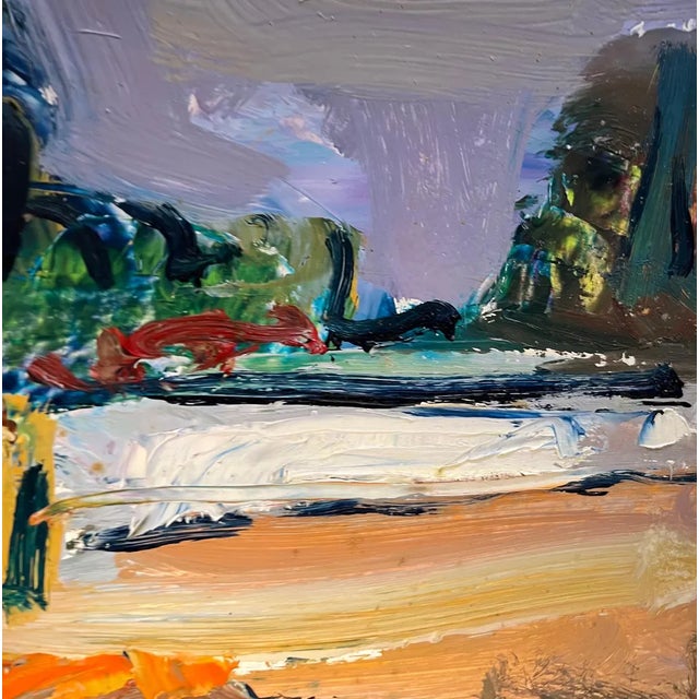 Jean Krille, Landscape 118, Oil on Masonite, 1979 For Sale - Image 5 of 12