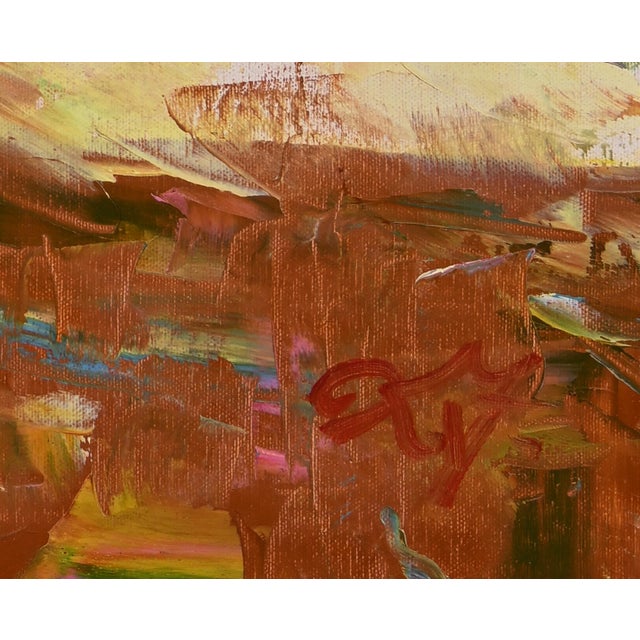 Textile Giclée Print of Original Expressionist Floral Painting For Sale - Image 7 of 7