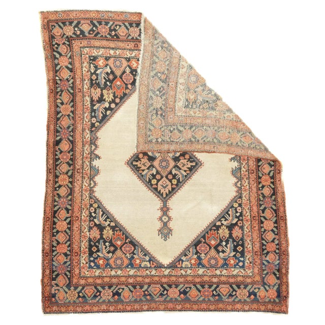 Late 19th Century Antique Malayer Rug 5' x 6'5'' For Sale - Image 5 of 12