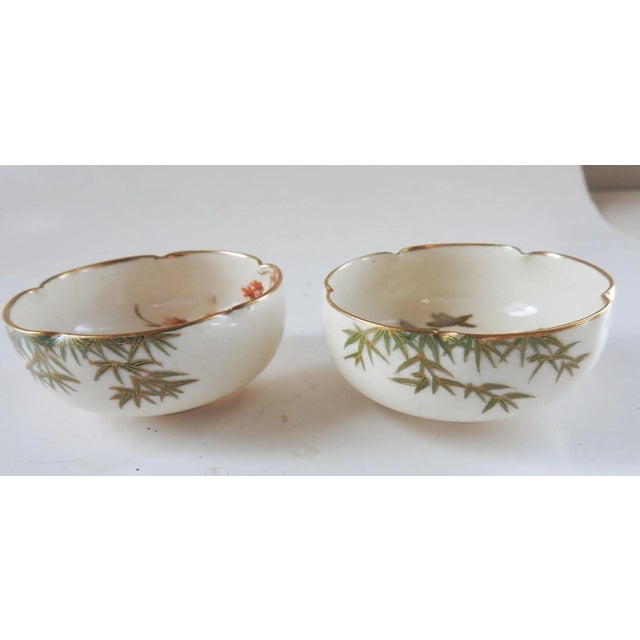 Japanese Vintage Small Japanese Satsuma Bowls - a Pair For Sale - Image 3 of 7