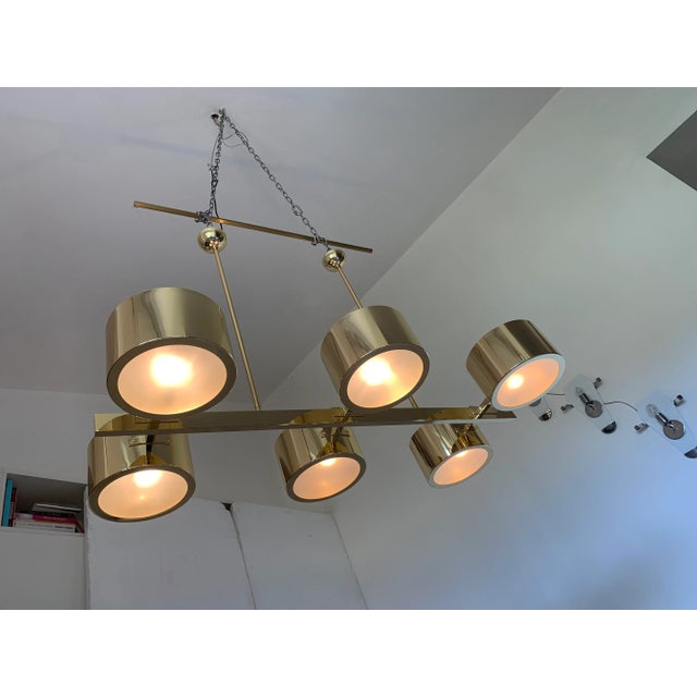 Gold Metal Gold Stilnovo Lelli Style Sputnik Chandelier For Sale - Image 8 of 13