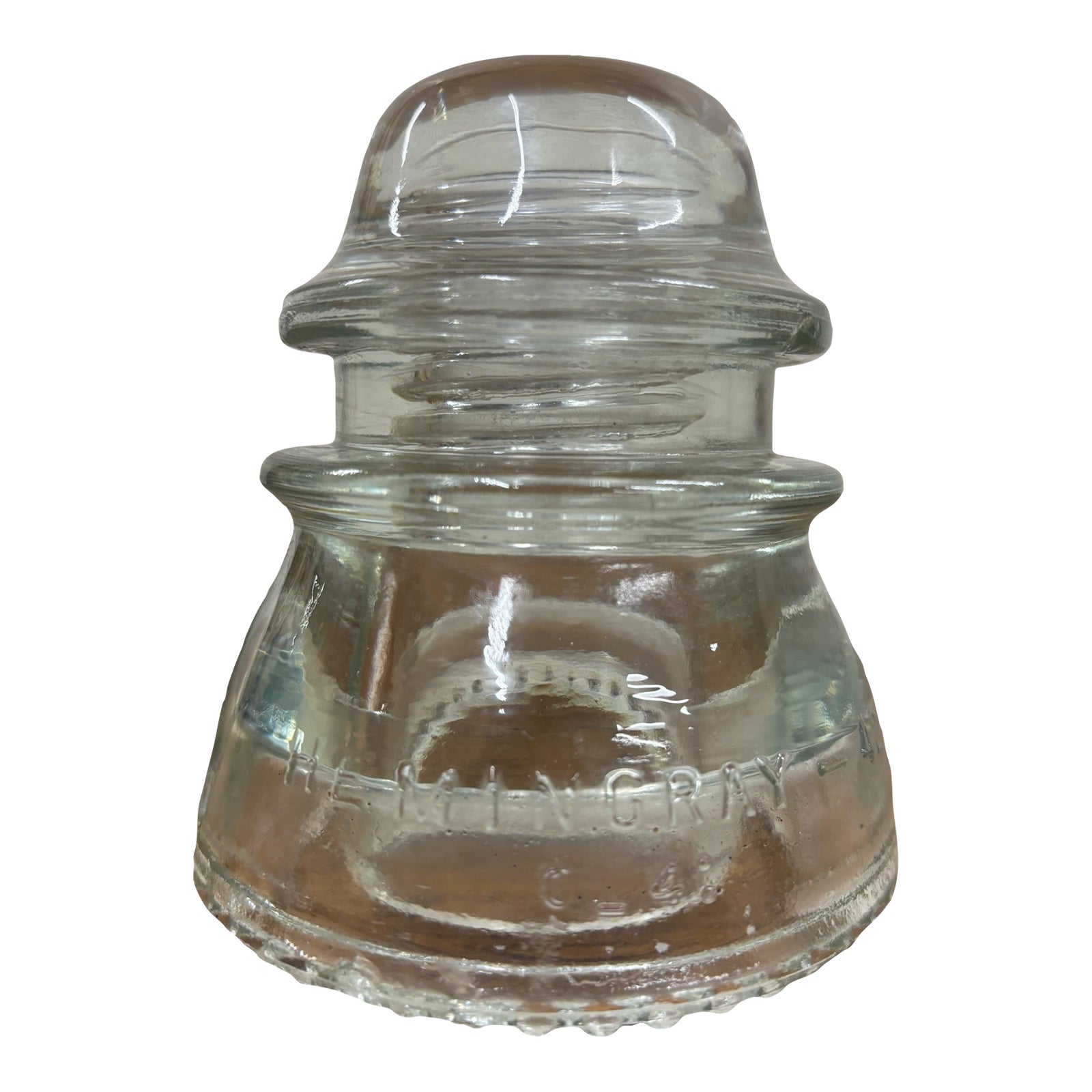 Vintage Hemingray 42 Clear Glass Insulator | Chairish