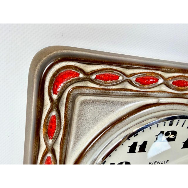 Vintage Ceramic Kitchen Wall Clock from Kienzle, 1960s For Sale - Image 4 of 11