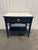 Offered is a vintage coastal cottage chic nightstand by Thomasville. This piece features a lovely navy blue color,...