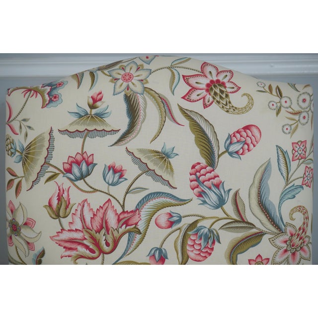 1980s Pair of French Provincial Blue Frame Open Arm Chairs For Sale - Image 5 of 18