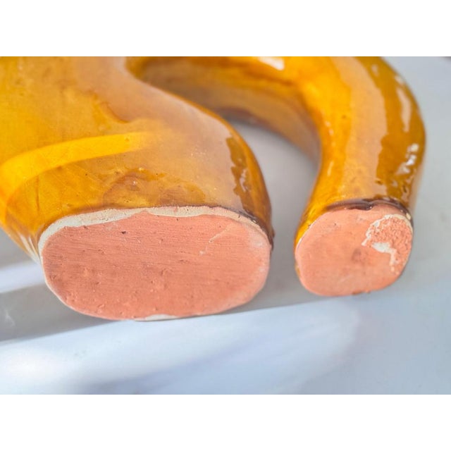 Vase in Enameled Ceramic Green, Blue and White, Italy, 1970s, Set of 3 For Sale - Image 3 of 12