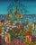 Harold St. Jean Haitian Seaside Village Oil Painting For Sale - Image 9 of 12