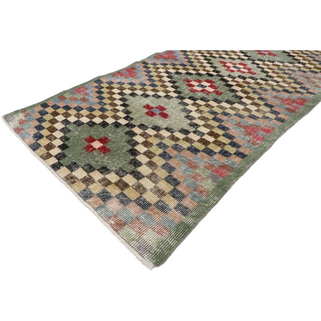 Mid-Century Modern Vintage Turkish Sivas Rug, 03'02 X 06'06 For Sale - Image 3 of 10