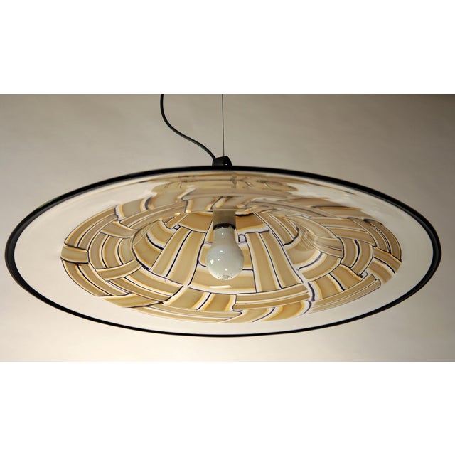Large Amber Murano Incalmo Glass Ceiling Lamp from Barovier & Toso For Sale - Image 13 of 18